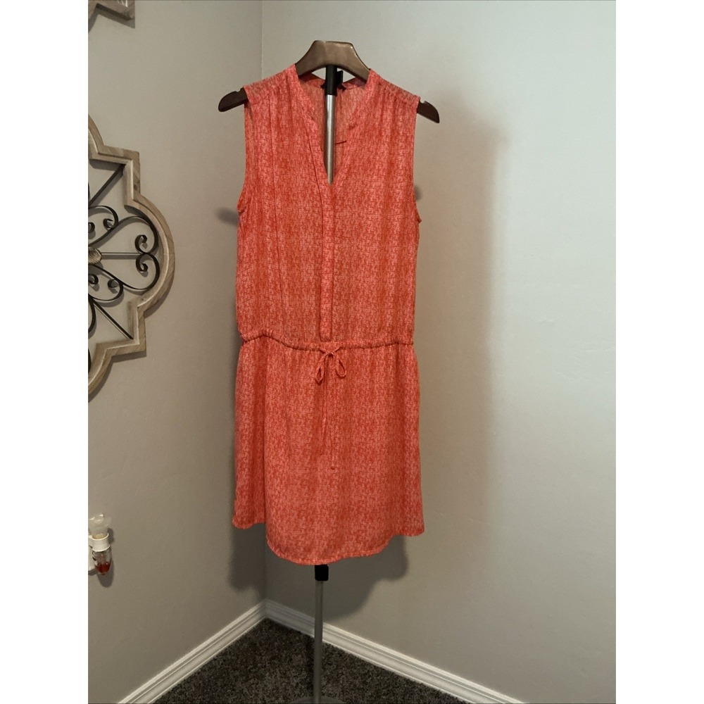 Hilary Radley Women's‎ Sleeveless Tunic Dress Orange Poppy Combo- Size: 6